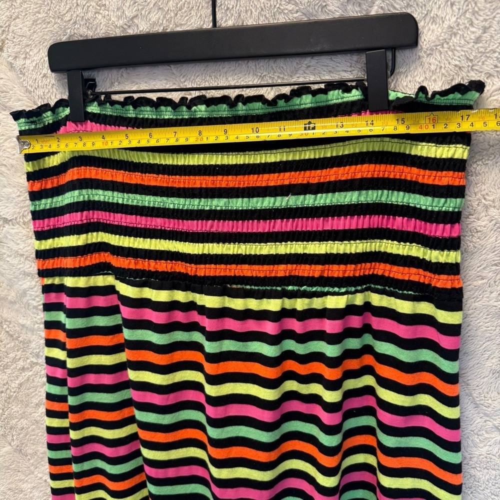 Joe Boxer Y2K Neon‎ Rainbow Stripe Tube Dress XL Mall Goth Scenecore Emo 2000s - Picture 5 of 9